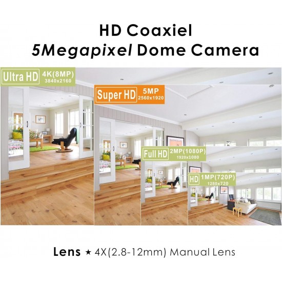 Inwerang 5MP 4MP Dome Super Hybrid Security Camera