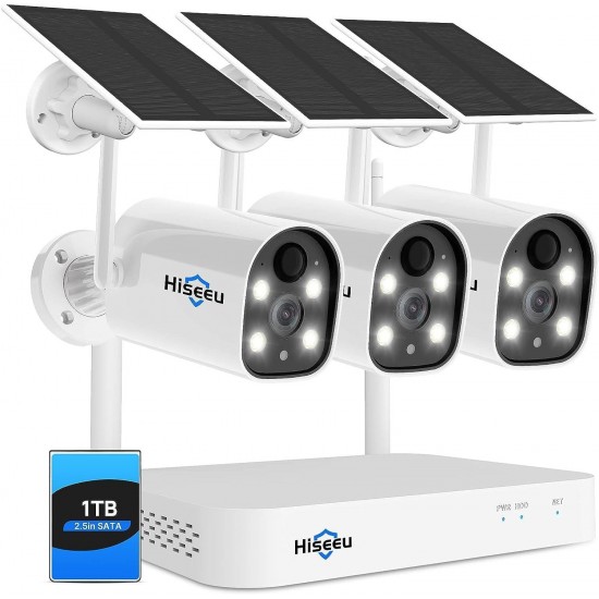 Hiseeu 10CH 4K NVR Wireless Security Camera System