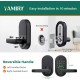 Smart Door Handle Lock with Keypad：Yamiry Fingerprint Lock