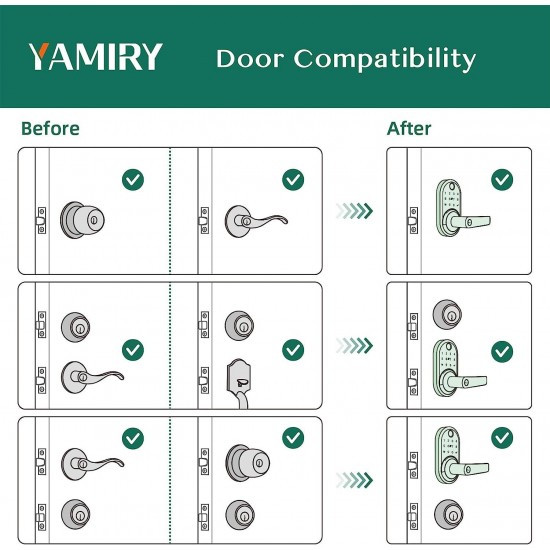 Smart Door Handle Lock with Keypad：Yamiry Fingerprint Lock