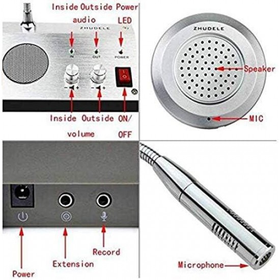 Dual-Way Audio Window Speaker Intercom System