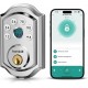 Silver Hornbill Smart Lock with Fingerprint Electronic Digital Bluetooth Deadbolt