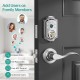 Silver Hornbill Smart Lock with Fingerprint Electronic Digital Bluetooth Deadbolt