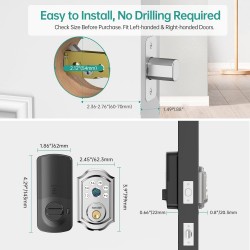 Silver Hornbill Smart Lock with Fingerprint Electronic Digital Bluetooth Deadbolt