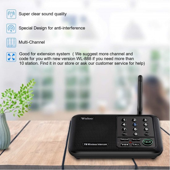 Wuloo Intercoms Wireless for Home, Home Communication System