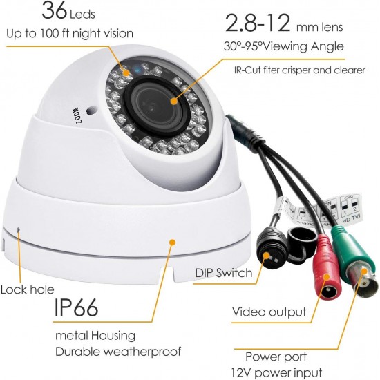 Analog CCTV Camera HD 1080P 4-in-1 Security Dome Camera