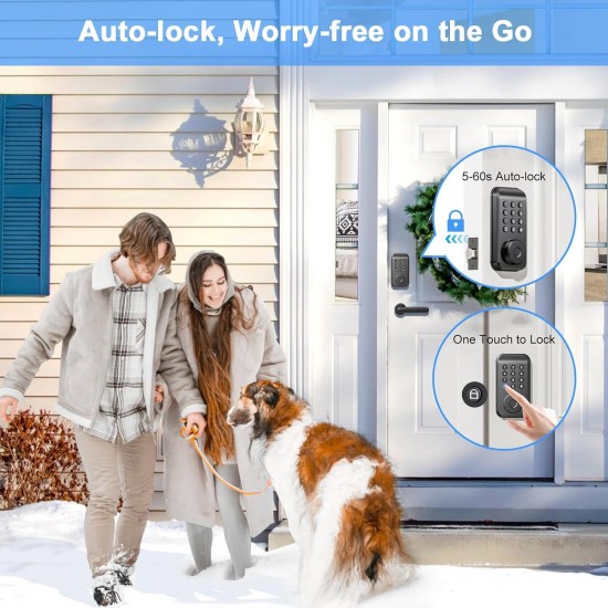 Smart Locks for Front Door, 4-in-1 Keyless Entry Door Lock