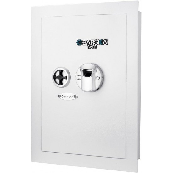 Barska Biometric Fingerprint Security Wall Safe 0.52 Cubic Ft