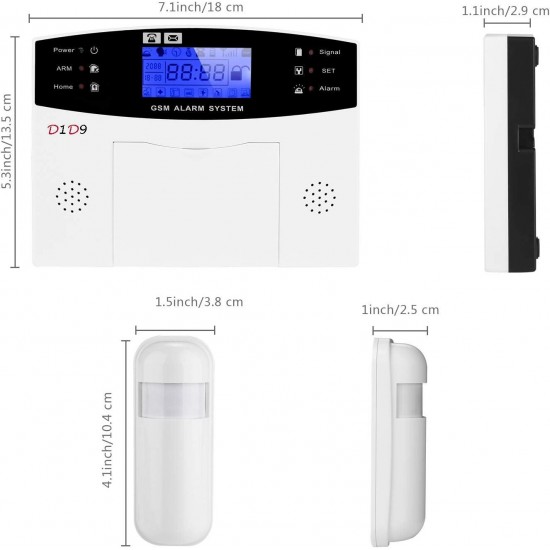 D1D9 Home Alarm System Wireless Built in Antenna Scare Burglar Away