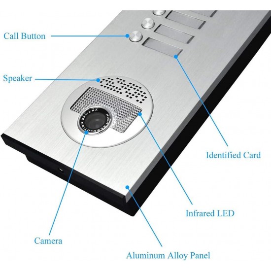 AMOCAM 3 Units Apartment Video Intercom System