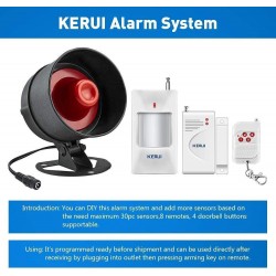 KERUI Home Security System Indoor Outdoor Weather-Proof Siren