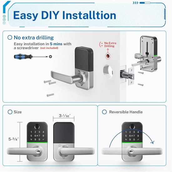 Kucacci Keypad Smart Door Lock with Handle