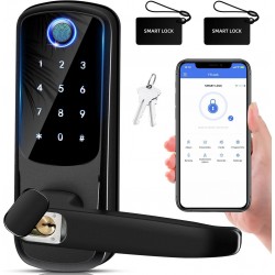 Smart Door Lock with Handle -Fingerprint Smart Lock for Home