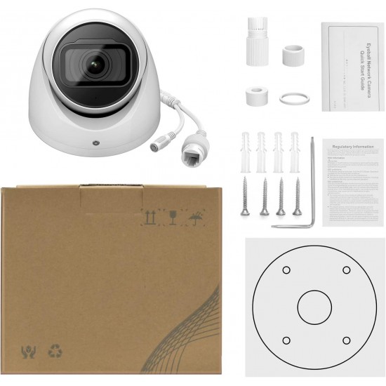 Starlight 4MP IP Camera PoE 2.8mm, Outdoor Turret Security Camera