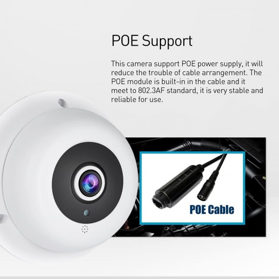 REVOTECH HD 3MP Fisheye POE IP Camera with Microphone