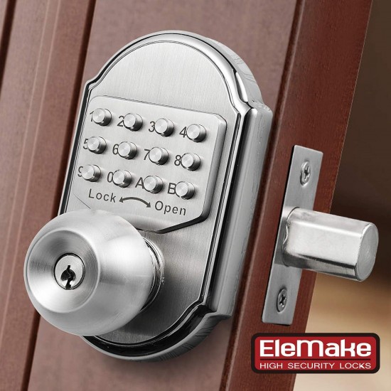 Megaflint Keyless Entry Door Lock Deadbolt Keypad Mechanical Stainless Steel (Pass Code or Key) 100% Mechanical, No Electronic