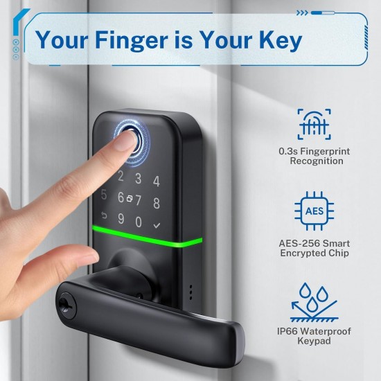 Keypad Smart Door Lock with Handle - Digtal Door Lock with Keypad Code