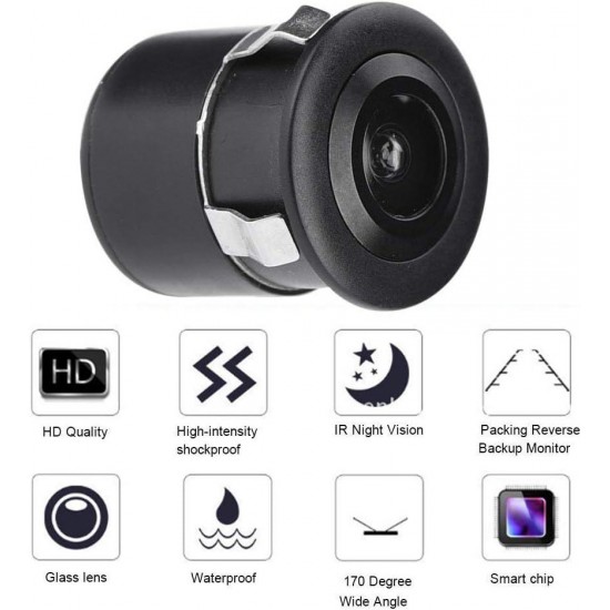 Mini Waterproof Camera, 170° Wide Angle Wired