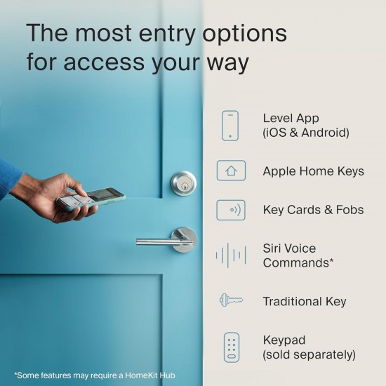 Level Lock+ Smart Lock - Smart Deadbolt for Keyless Entry