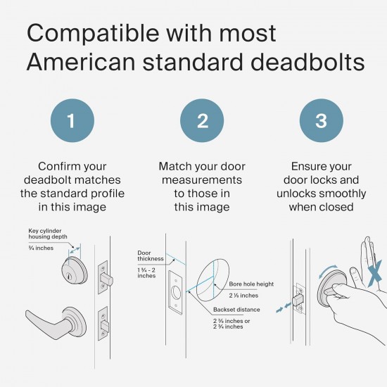 Level Lock+ Smart Lock - Smart Deadbolt for Keyless Entry