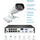 ZOSI 4K Spotlight PoE Security Camera System with Siren,Night Vision