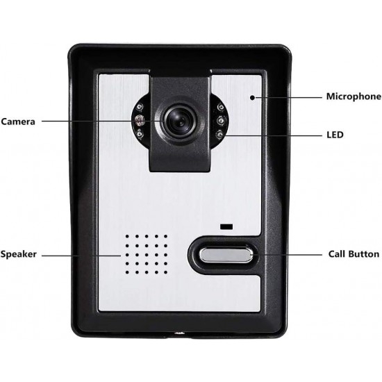 AMOCAM Wired Video Intercom Doorbell System,4.3 Inches