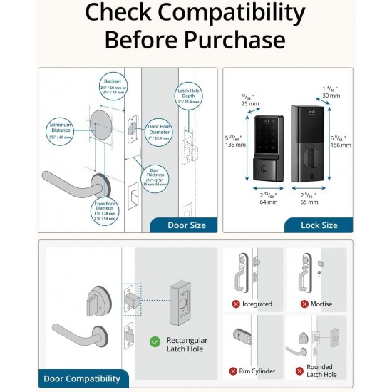 eufy Security C210 WiFi Smart Lock - Easy Installation, BHMA Certified